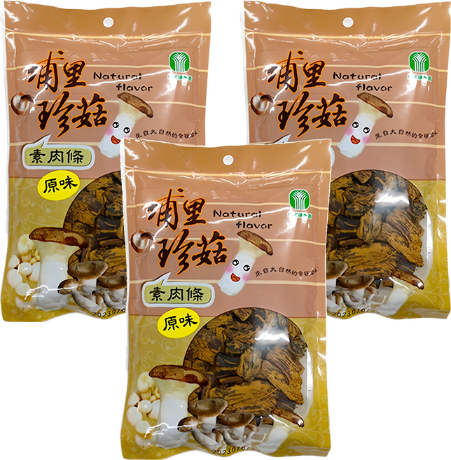 埔里鎮農會 香菇素肉條 原味, 160g, 3包