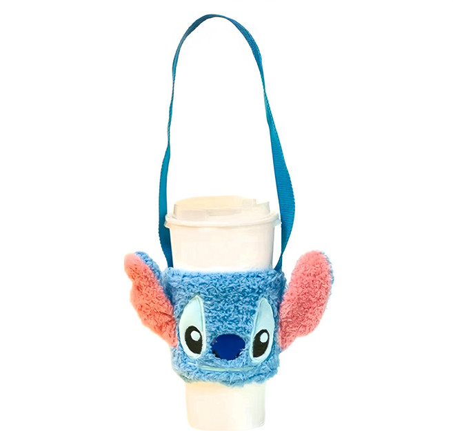 Disney 迪士尼 絨毛飲料杯套 CA717 史迪奇, 史迪奇 藍色, 1個