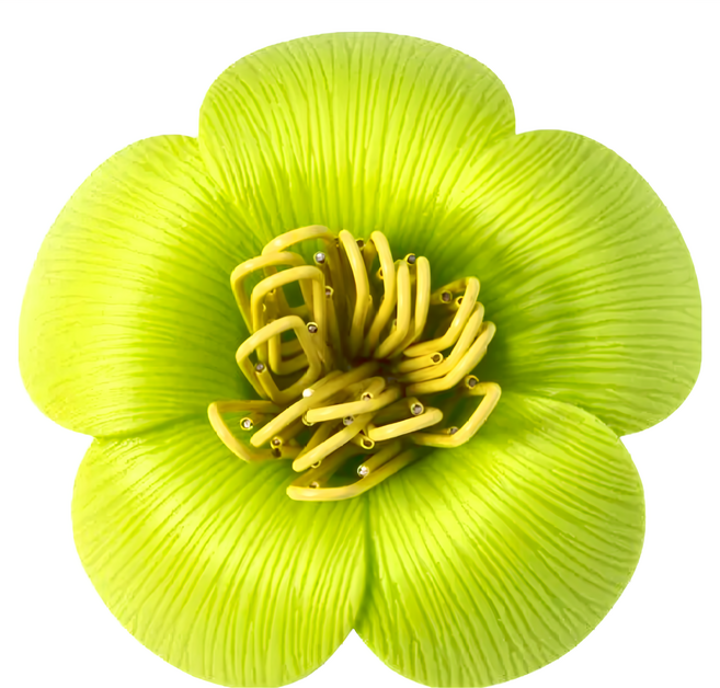QUALy Blossom-Magnetic Paper Clips Holder 山茶花 迴紋針組 綠色, 1個, 1個