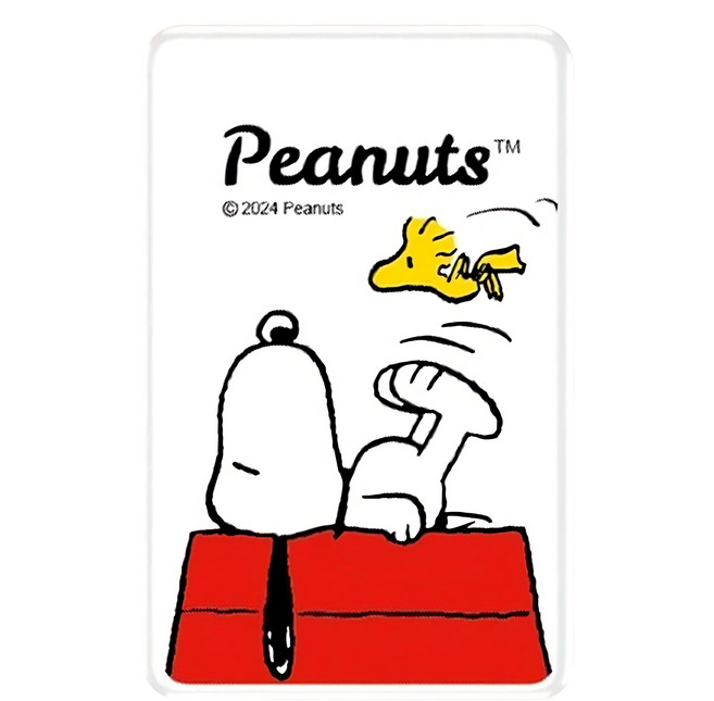 PEANUTS 史努比 20W PD超薄磁吸無線快充行動電源 10000mAh, PSN-141, 紅屋款 珍珠白