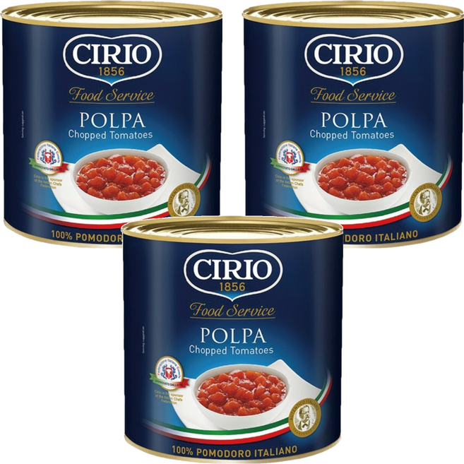CIRIO 碎粒蕃茄, 2.55kg, 3罐