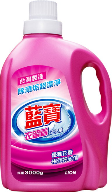 藍寶 衣留香洗衣精 優雅花香, 3kg, 1入, 6桶