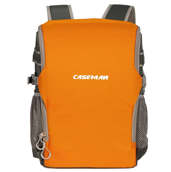 CASEMAN 卡斯曼 AW Outdoor 雙肩背包 輕便耐用210D尼龍材質 附防雨罩, 橙色, 1個