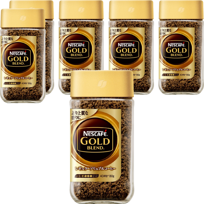 NESCAFE 雀巢咖啡 金牌微研磨咖啡, 80g, 1入, 6罐