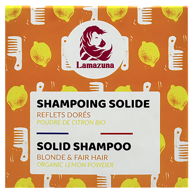 Lamazuna 有機檸檬粉洗髮皂 金髮專用, 70ml, 1盒