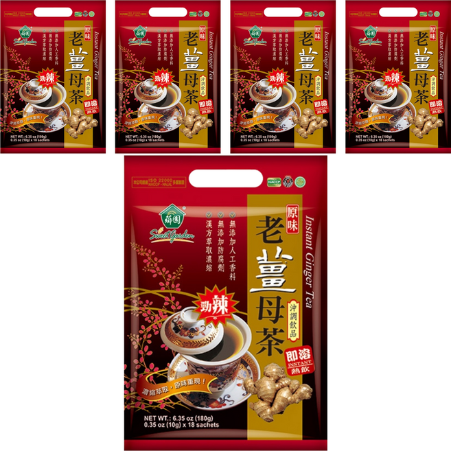 薌園 原味老薑母茶, 10g, 18包, 5袋