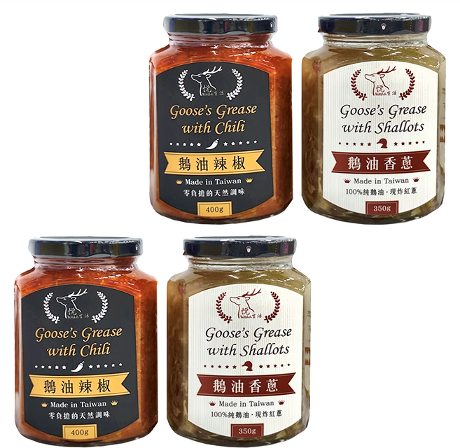 Well Life 悅生活 極鮮 黃金3A頂級香蔥 + 辣椒鵝油雙享四入組, 1組