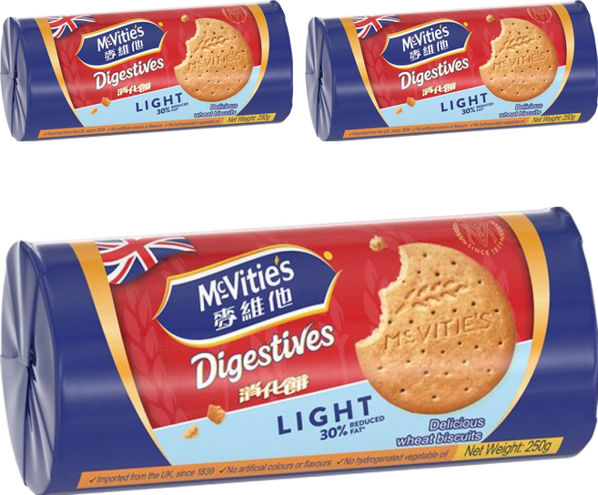 McVitie's 麥維他 輕怡消化餅, 250g, 3包