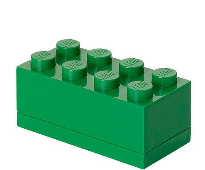 ROOM COPENHAGEN LEGO樂高迷你8格收納盒, 綠色, 1個