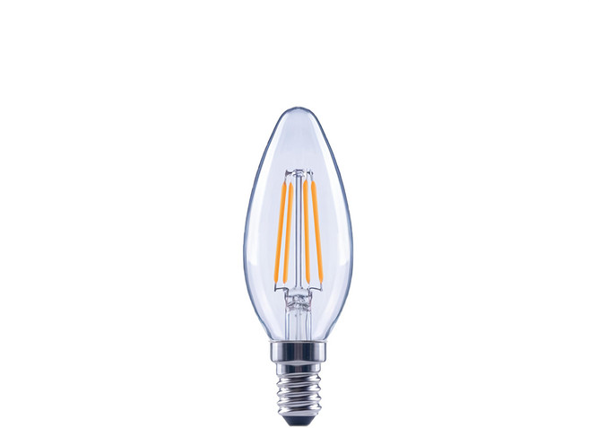 OSRAM 歐司朗 4.5W LED可調光蠟燭型燈絲燈泡E14, 黃光, 1個