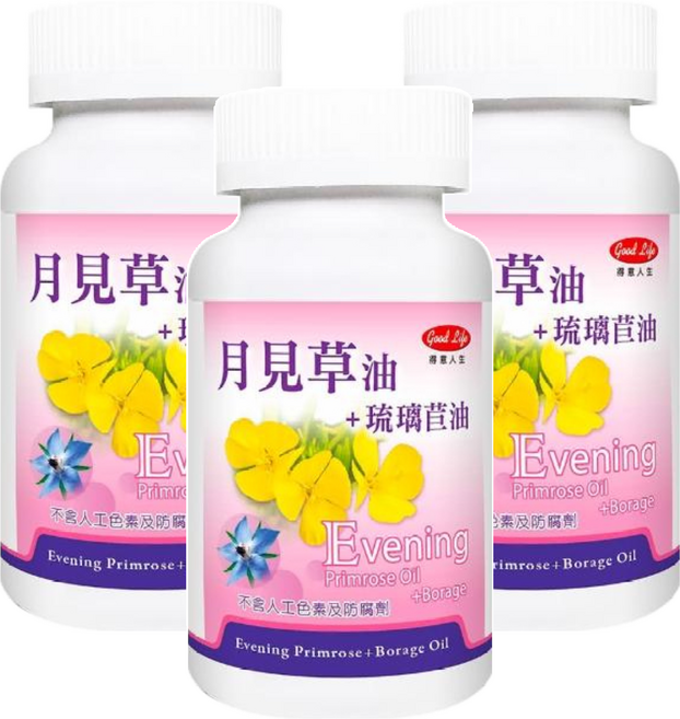 good Life 得意人生 琉璃苣月見草油, 60顆, 3罐