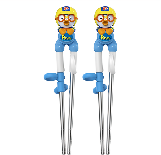 Edison 造型不鏽鋼學習筷, Pororo, 2雙