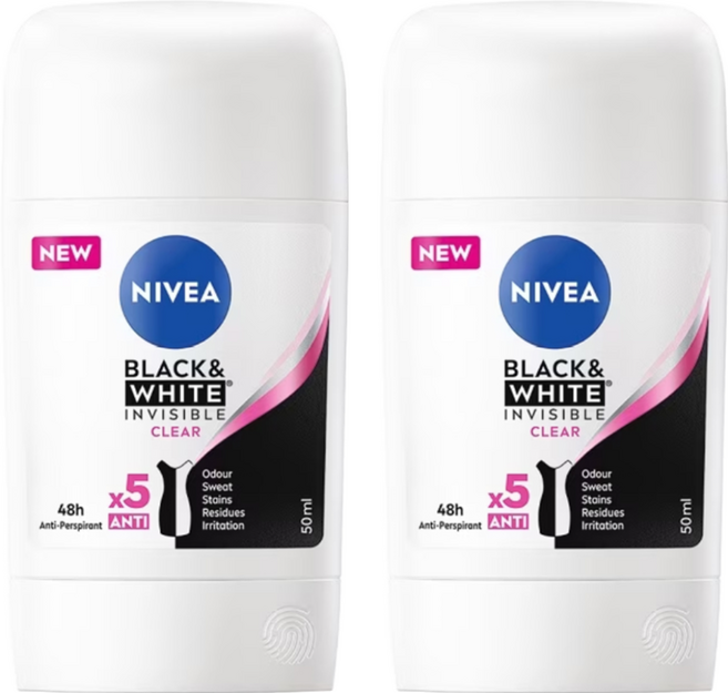 NIVEA 妮維雅 台灣公司貨 止汗爽身乳膏Pro 無印乾爽, 50ml, 2瓶