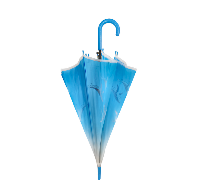 雙龍牌鯨魚文青環保傘 防水環保POE布 玻璃纖維傘骨 116cm x 8K 大傘面設計