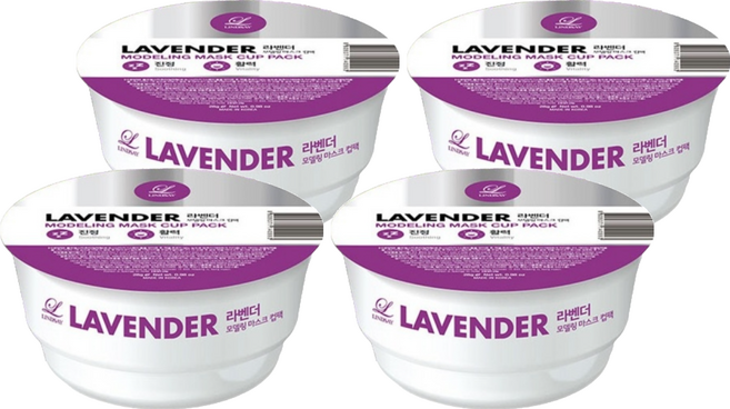 韓國 LINDSAY 台灣公司貨 杯裝軟膜粉 薰衣草 28g, 1入, 4個