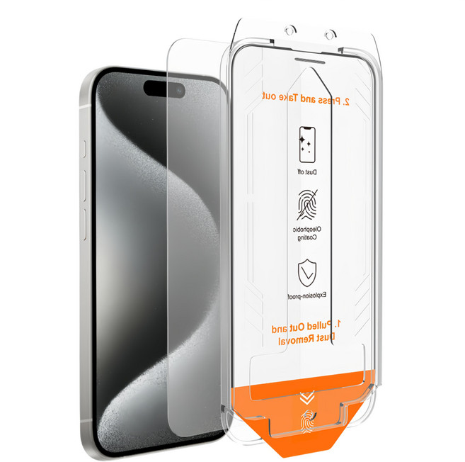 AIDA iPhone高清透明保護貼 附貼模器, 1個