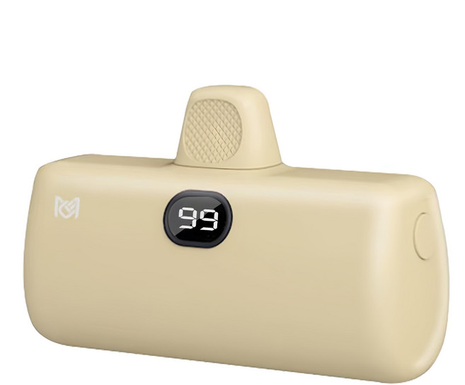 MCK 科技 Lightning直插式行動電源 5000mah 素面款 黃色, MCK-MPB001