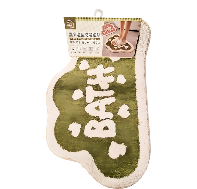 優の屋 防滑踏墊, 綠雲朵造型