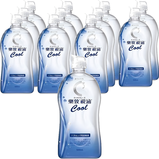 ROHTO 樂敦 視涵 水感多效保養液 清涼滋潤, 500ml, 12瓶
