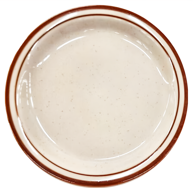 沐慕家居 陶瓷餐具 小圓盤, 咖啡線條, 1個