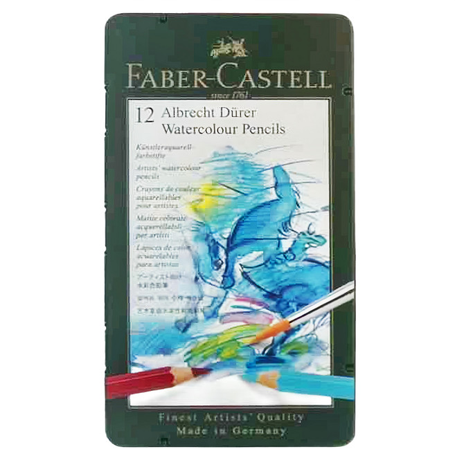 FABER-CASTELL 輝柏 藝術家級水性色鉛筆, 12色, 1盒