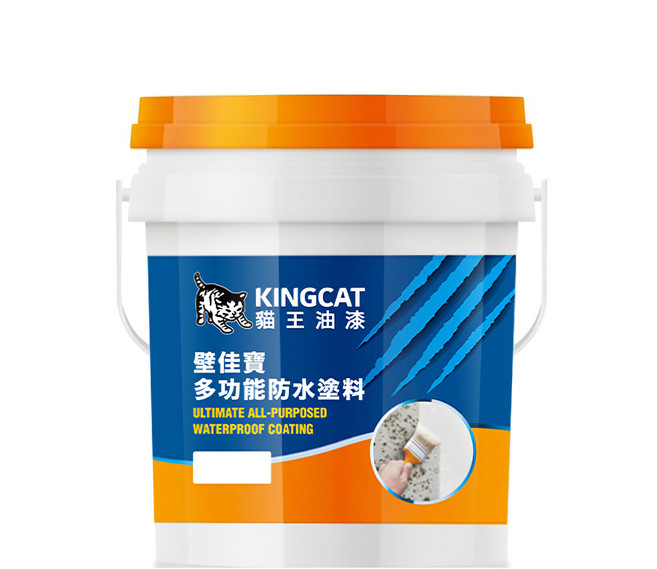 KINGCAT 貓王油漆 壁佳寶多功能防水塗料 K1-680-81 1加侖, 海天藍, 3.7L, 1桶