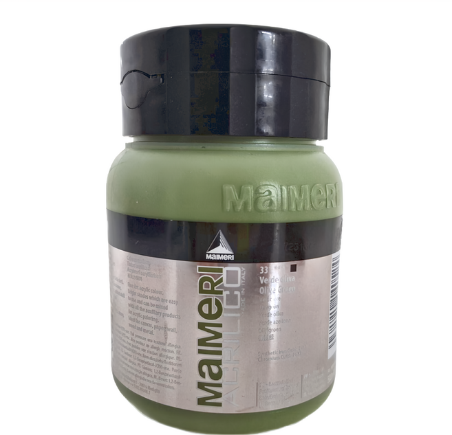 MaIMeRI 美利 壓克力顏料 MA-0934331 331 OLIVE GREEN 橄欖綠, 500ml, 1色
