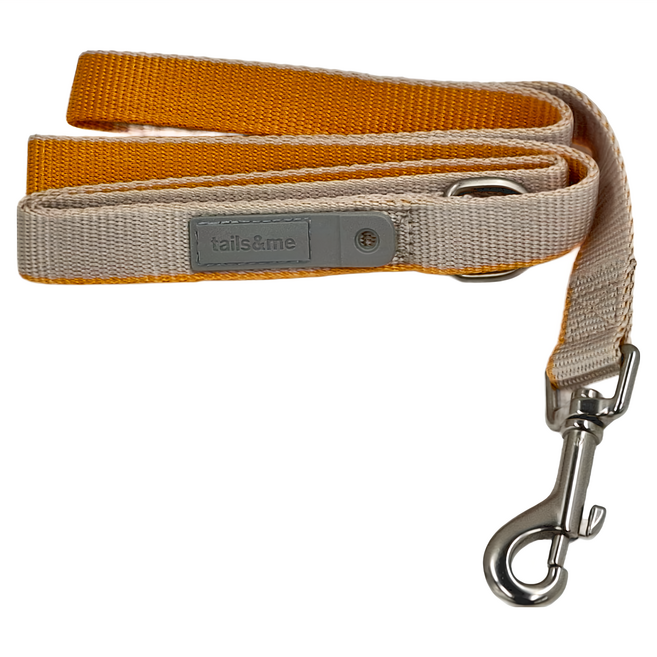 tails&me 尾巴與我 新經典標準牽繩 亮灰杏黃, 1條