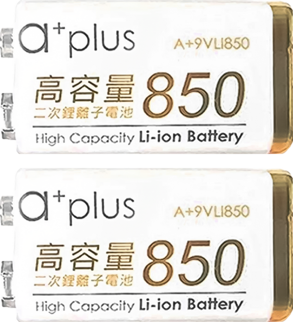a plus 高容量鋰電池 A+9VLI850, 1入, 2個