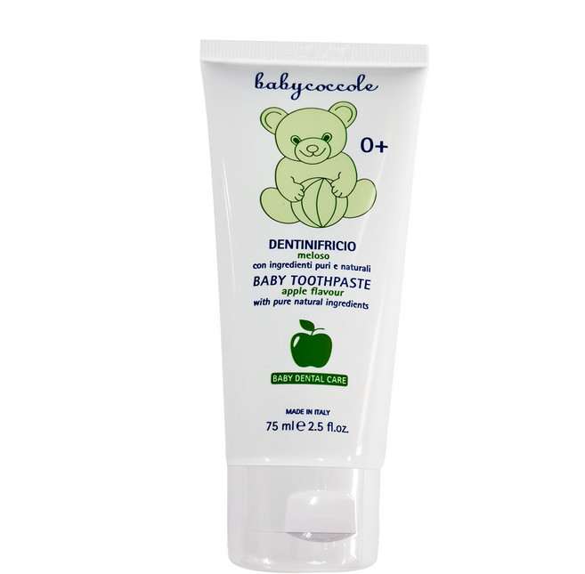 babycoccole 寶貝可可麗 水果膠牙膏 青蘋果 1~3歲適用, 75ml, 1條