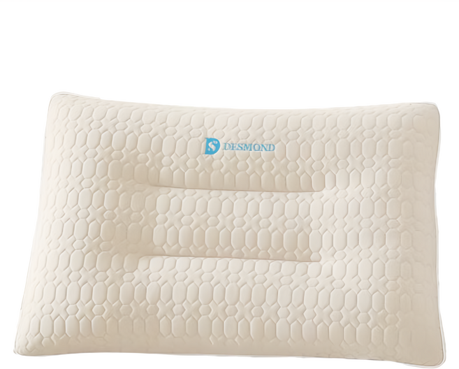 Ishur 伊舒爾 乳膠冰絲涼感水洗枕 表布材質 上層100%聚酯纖維 下層100%棉, 米色