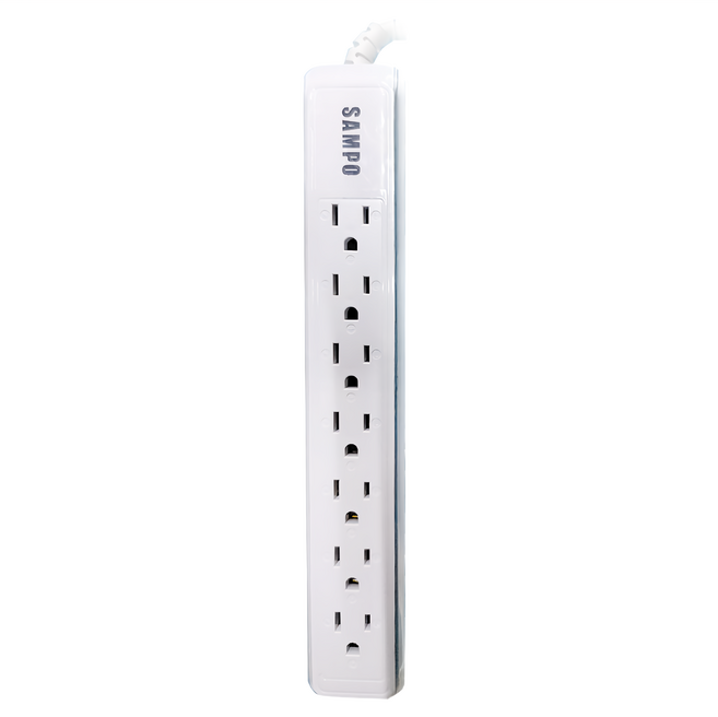 SAMPO 聲寶 單切 7座3孔 4尺 扁平插頭 多功能延長線 EL-U17R4T, 1.2m, 白色, 1個