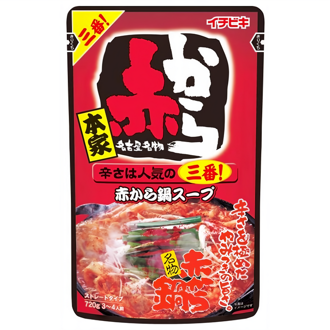 ICHIBIKI 一引 日本中辣赤紅火鍋湯底 3級辣, 720g, 1盒