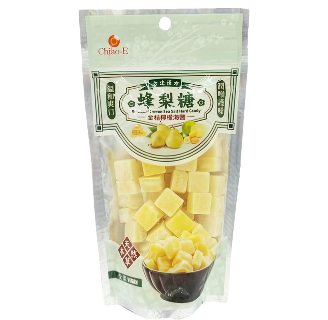Chiao-E 巧益 金桔檸檬海鹽蜂梨糖, 210g, 1包