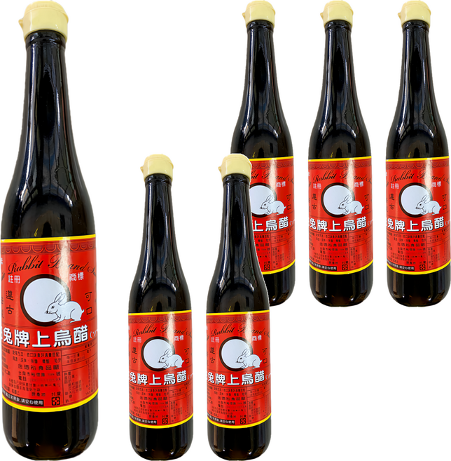 白兔牌 上烏醋, 500ml, 6瓶