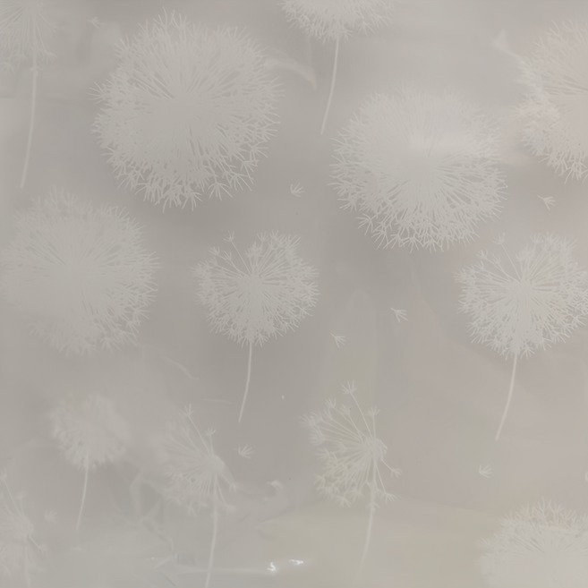 超大抗UV隔熱防窺自黏玻璃貼, 蒲公英