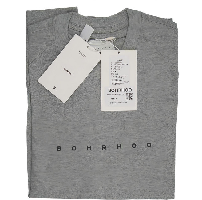 BOHRHOO 簡約字母印花 純棉T恤 24SS