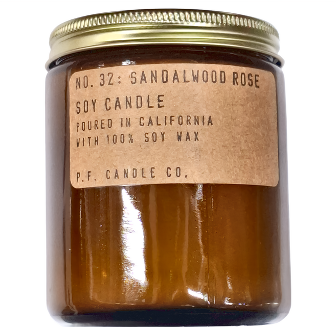 P.F Candleco. 香氛蠟燭, 檀香玫瑰, 204g, 1罐