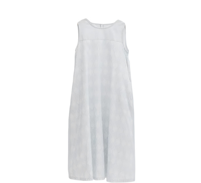 in Blooom 印花樂 拼接無袖背心長洋裝 240g, 澄淨灰