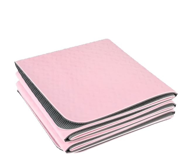 YOMER 瑜之美 加厚摺疊健身瑜珈止滑墊 TPE材質, 淺粉, 1個