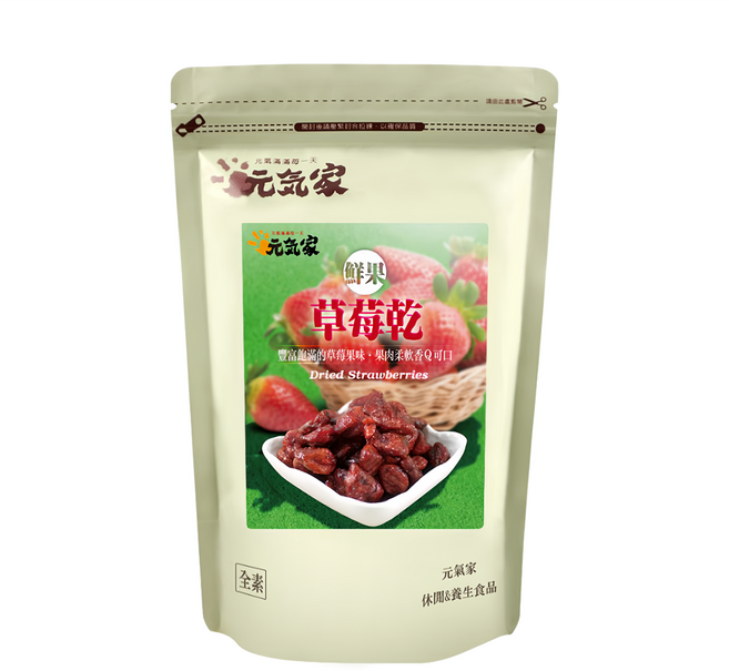 元氣家 草莓乾, 200g, 1包
