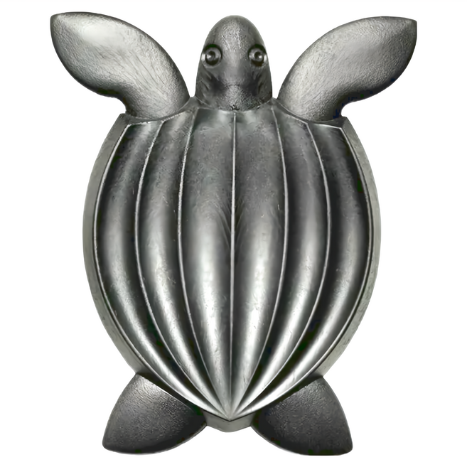 QUALy LEATHERBACK TURTLE COASTER皮革海龜 杯墊, 黑色, 1個