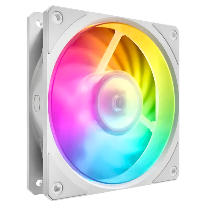 COOLER MASTER 酷碼 Mobius 120P ARGB 機殼散熱器, 白色, 1個