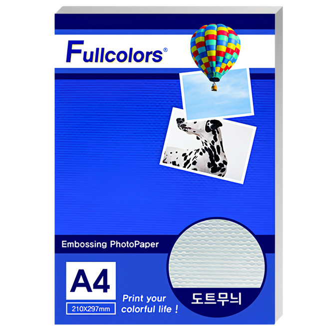 Fullcolors 全彩 圓點雙面列印霧面相片紙, A4, 50張