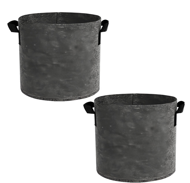 小麥購物 植物種植袋套盆袋, 灰色, 2個