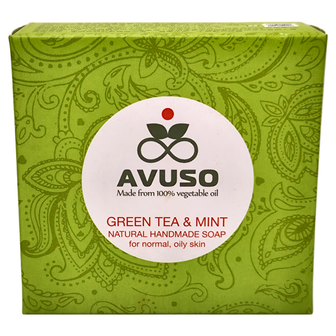 AVUSO 行道者 綠茶薄荷薈手工皂 100%天然植物油 正常/油性膚質適用, 125g, 1個