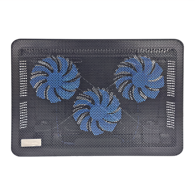 E-KIT 逸奇科技 110mm 超靜音三風扇筆電散熱墊 CKT-C3 型號 USB供電, 黑色 + 藍色, 1個