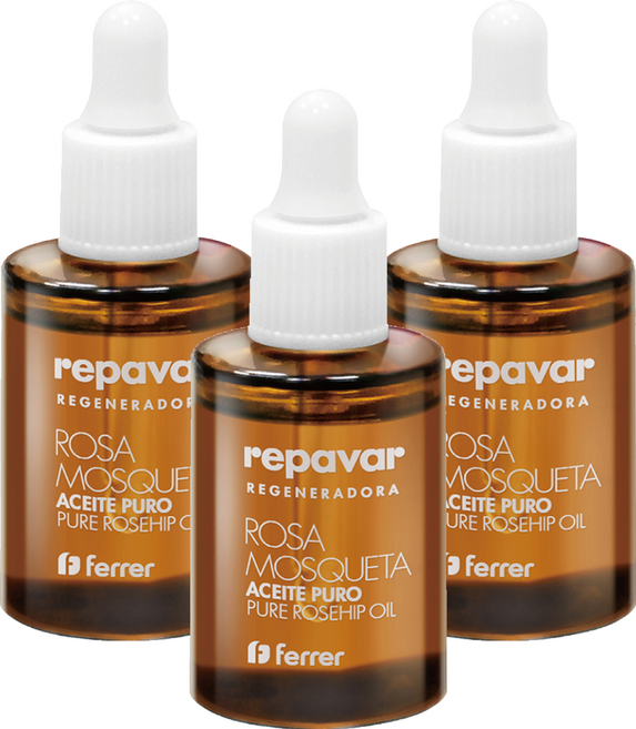 repavar 100%純玫瑰果油, 15ml, 3件