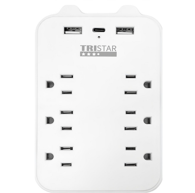 TRISTAR 三星牌 旅行快速充電器 9孔 TS-USB165, 1個, 14cm, 白色