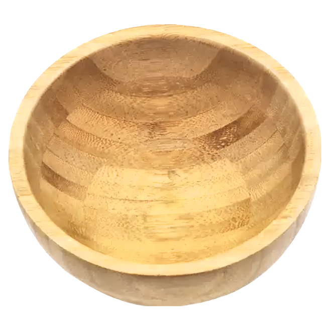 菊川本味 圓形竹沙拉碗 12.5*H5.8CM, 竹色, 1個
